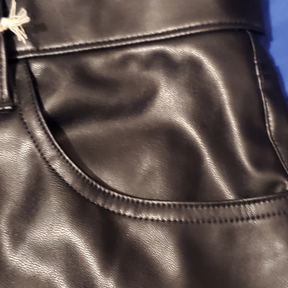 Abercrombie & Fitch Pants Sz 35R Faux Leather 90s Straight Ultra High Rise 14/16 - Picture 9 of 15